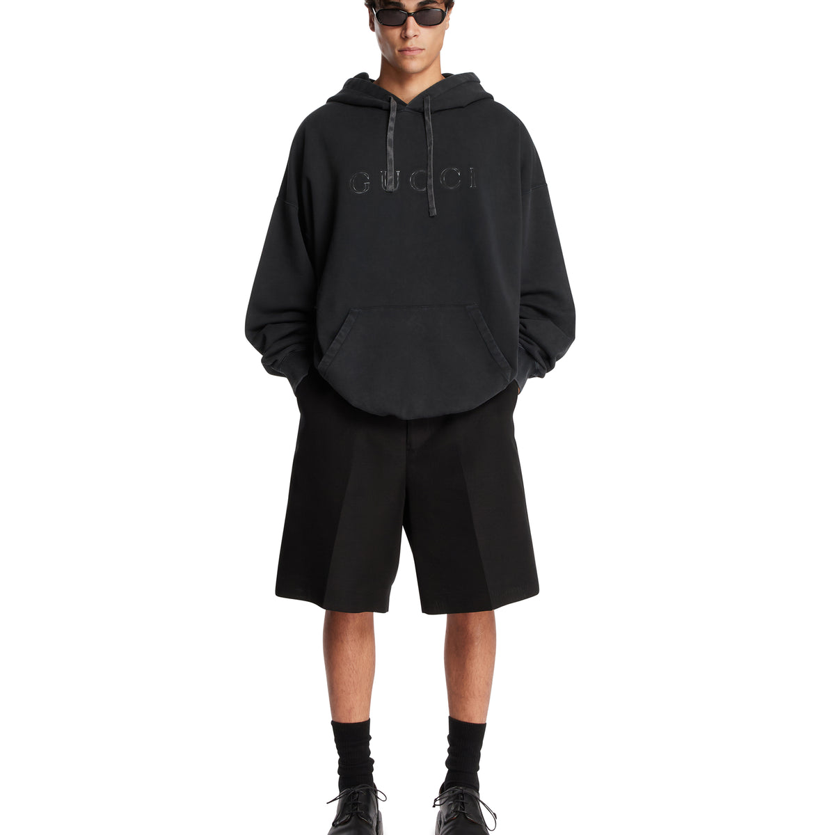 Gray Relaxed Logo Hoodie GUCCI Antonia