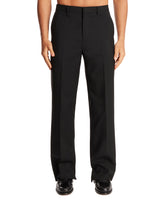 Black Wool Trousers with Embroidery | PDP | Antonia