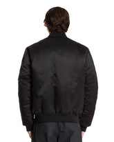 Bomber In Nylon Canvas Nero | PDP | Antonia