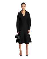 Black Wool Midi Dress | PDP | Antonia