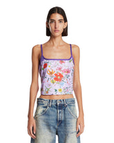 Purple Printed Silk Top | PDP | Antonia