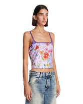 Purple Printed Silk Top | PDP | Antonia
