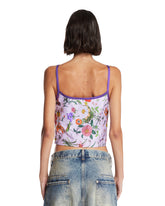 Purple Printed Silk Top | PDP | Antonia
