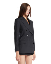 Gray Double-Breasted Blazer | PDP | Antonia