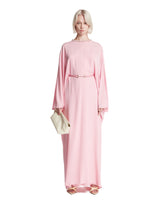 Pink Long Cape Coat with Clasp | PDP | Antonia