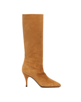 Beige Suede Silhouette Boots | PDP | Antonia