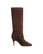 Brown Suede Silhouette Boots | PDP | Antonia