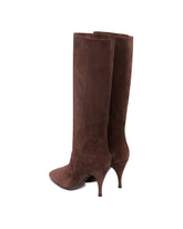 Brown Suede Silhouette Boots | PDP | Antonia