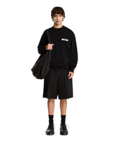 Black Gros Grain Sweatshirt | PDP | Antonia