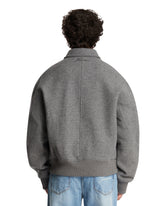 Gray Short Felt Bomber Jacket | PDP | Antonia