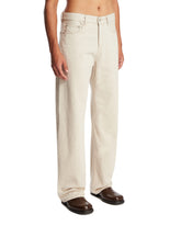 Beige De-Nimes Straight Denim Trousers | PDP | Antonia