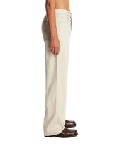 Beige De-Nimes Straight Denim Trousers | PDP | Antonia