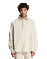 Beige Simon De-Nimes Denim Shirt | PDP | Antonia