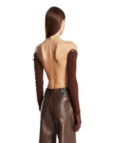 Brown Long Gloves | PDP | Antonia