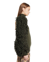 Green Fringe Alpaca Sweater | PDP | Antonia