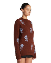 Brown Floral Alpaca Sweater | PDP | Antonia