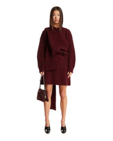 Red Knit Mini Skirt | PDP | Antonia