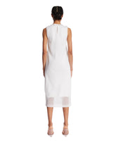 White Silk Dress with Feathers | PDP | Antonia