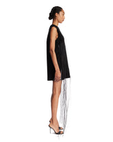 Black Mini Dress with Fringes | PDP | Antonia