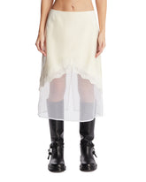 White Wool Canvas Skirt | PDP | Antonia