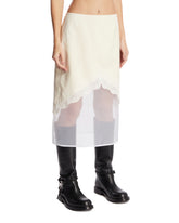 White Wool Canvas Skirt | PDP | Antonia