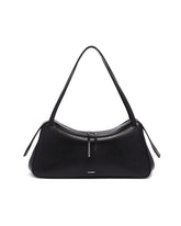 Black Leather Shoulder Bag | PDP | Antonia