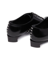 Black Leather Lace-up Pumps | PDP | Antonia