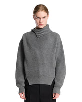 Gray Wool Turtleneck Sweater | PDP | Antonia