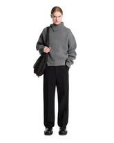 Gray Wool Turtleneck Sweater | PDP | Antonia