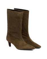 Green Cave Suede Ankle Boots | PDP | Antonia