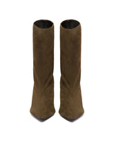 Green Cave Suede Ankle Boots | PDP | Antonia