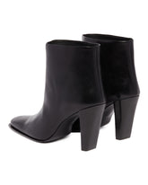Black Leather Ankle Boots | PDP | Antonia