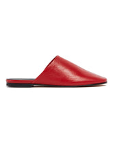 Red Floor Slide Leather Sandals | PDP | Antonia