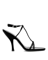 Black Leather Mixer Sandals | PDP | Antonia