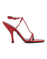 Red Leather Mixer Sandals | PDP | Antonia