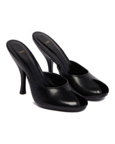 Black Date Leather Mules | PDP | Antonia