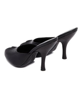 Black Date Leather Mules | PDP | Antonia