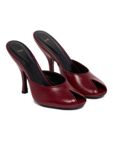 Burgundy Date Leather Mules | PDP | Antonia