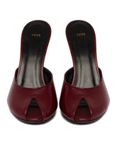 Burgundy Date Leather Mules | PDP | Antonia