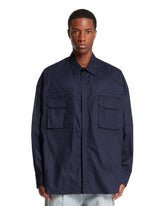 Blue Cotton Overshirt | PDP | Antonia