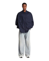 Blue Cotton Overshirt | PDP | Antonia