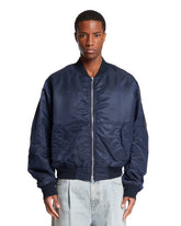 Blue Zip Bomber Jacket | PDP | Antonia