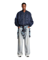 Blue Zip Bomber Jacket | PDP | Antonia