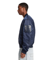 Blue Zip Bomber Jacket | PDP | Antonia