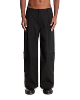 Black Wool Multi-Pocket Trousers | PDP | Antonia