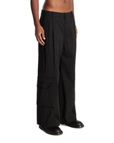 Black Wool Multi-Pocket Trousers | PDP | Antonia
