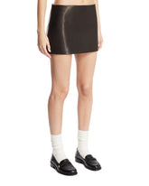 Black Leather Mini Skirt | PDP | Antonia