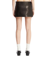Black Leather Mini Skirt | PDP | Antonia