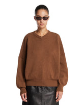 Brown V-Neck Pullover | PDP | Antonia