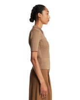 Beige Tricot Polo | PDP | Antonia